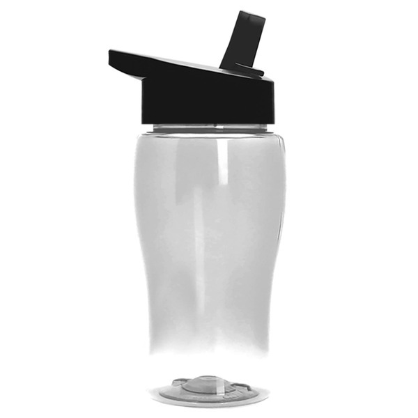 Mini Transparent Sports Bottle, 18oz. - Flip Straw Lid