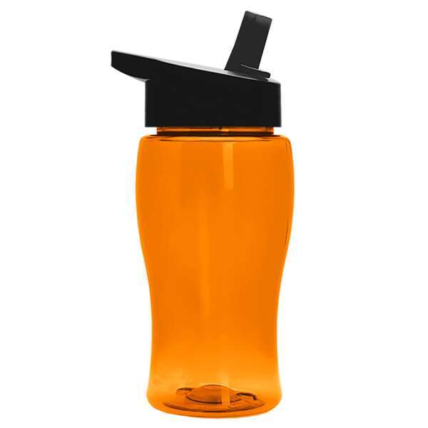 Mini Transparent Sports Bottle, 18oz. - Flip Straw Lid