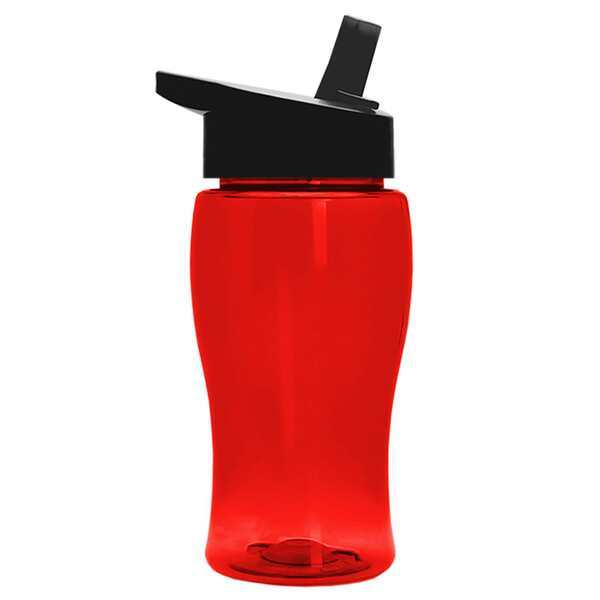 Mini Transparent Sports Bottle, 18oz. - Flip Straw Lid
