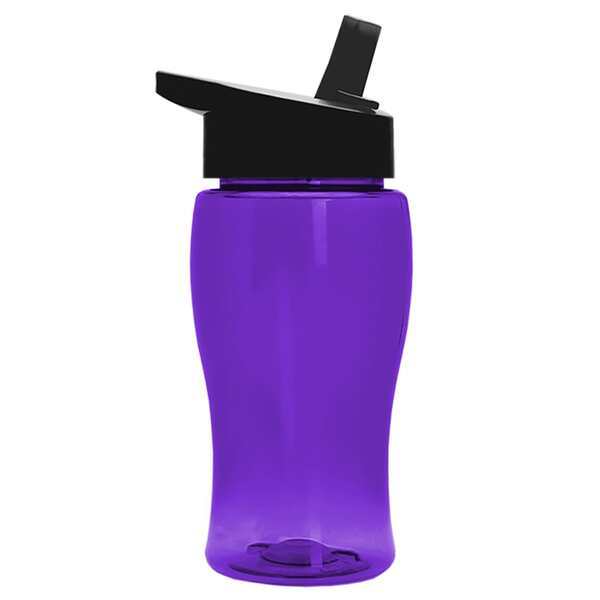 Mini Transparent Sports Bottle, 18oz. - Flip Straw Lid