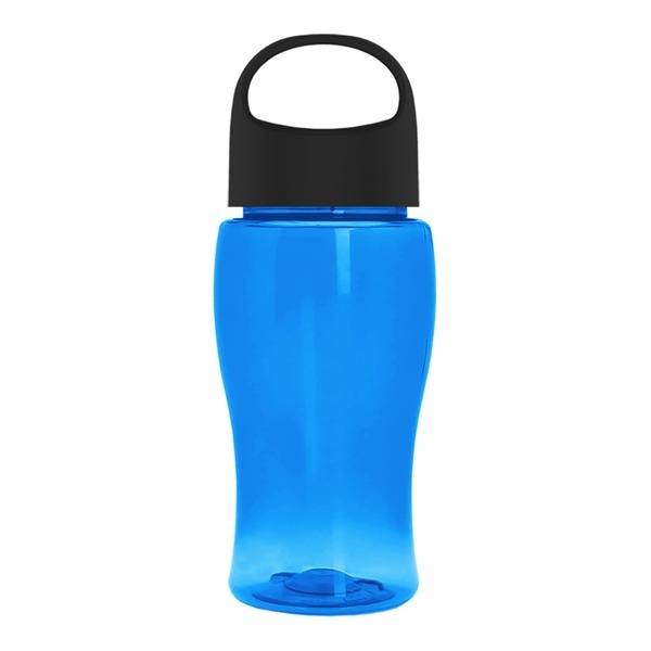 Poly-Pure Jr. Transparent Bottle w/ Oval Crest Lid, 18oz.