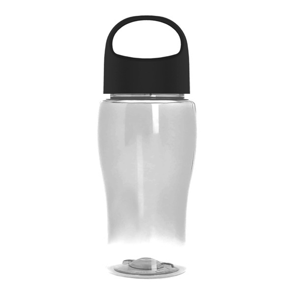 Poly-Pure Jr. Transparent Bottle w/ Oval Crest Lid, 18oz.