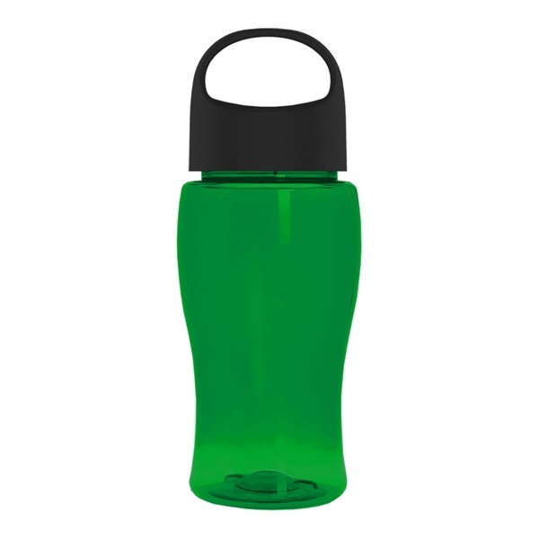 Poly-Pure Jr. Transparent Bottle w/ Oval Crest Lid, 18oz.