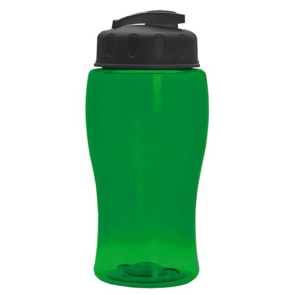 Mini Transparent Sports Bottle, 18oz. - Flip Lid