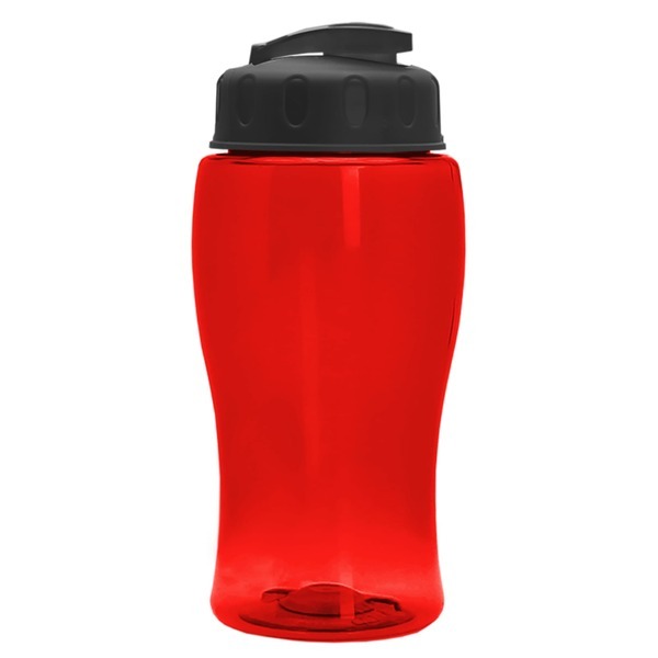 Mini Transparent Sports Bottle, 18oz. - Flip Lid