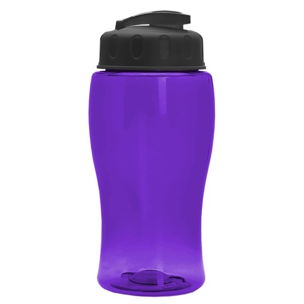Mini Transparent Sports Bottle, 18oz. - Flip Lid