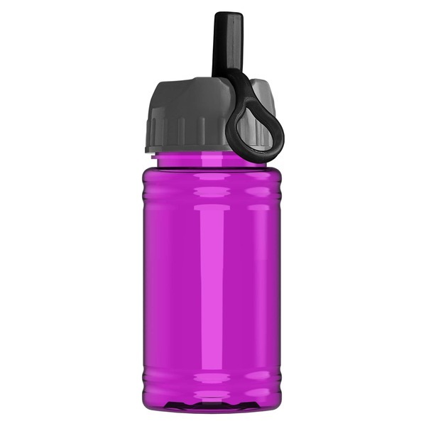 Mini rPET UpCycle Sports Bottle w/ Ring Straw Lid, 16oz.