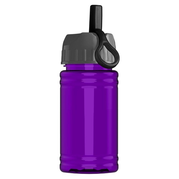 Mini rPET UpCycle Sports Bottle w/ Ring Straw Lid, 16oz.