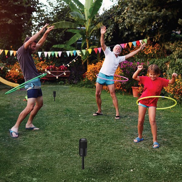 iLive™ Indoor & Outdoor Bluetooth Solar Speakers Set