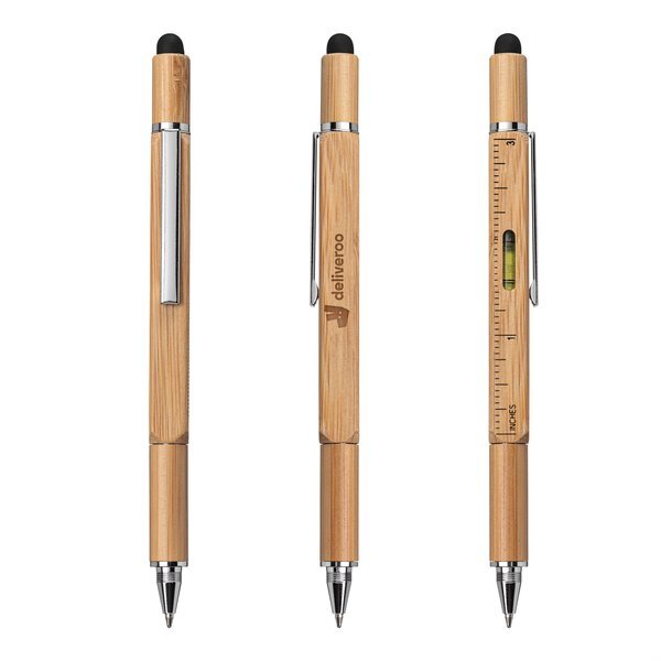 Jorge Bamboo Twist Action Multi-function Stylus Pen