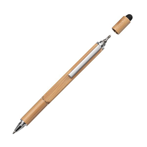 Jorge Bamboo Twist Action Multi-function Stylus Pen