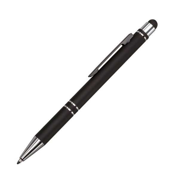 Scroll Metal Retractable Ballpoint Stylus Pen
