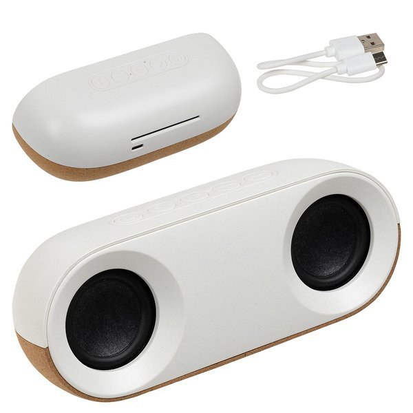 Ovation 10W Cork & Recycled Plastic Stereo Speaker