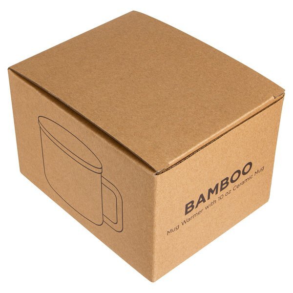 Bamboo Mug Warmer w/ Ceramic Mug, 8oz.