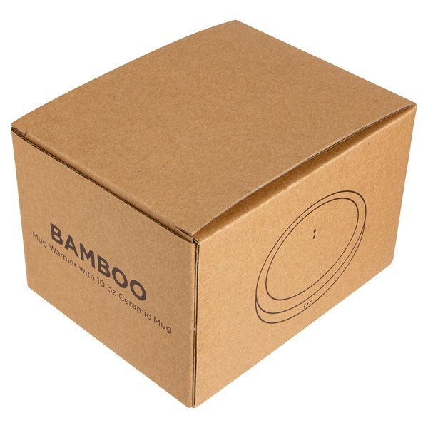 Bamboo Mug Warmer w/ Ceramic Mug, 8oz.