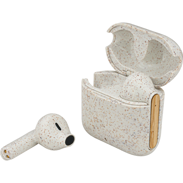 EarthTrendz™ Wheat Straw & Bamboo Earbuds & Case