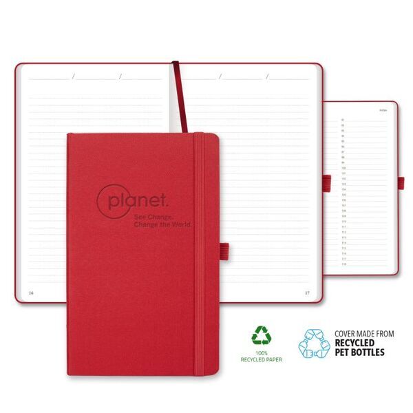 Oceano ECO rPET Medio White Recycled Pg Lined Journal
