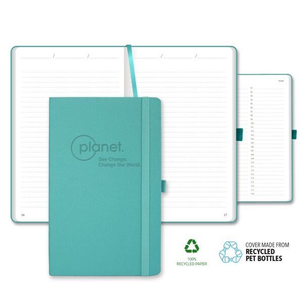 Oceano ECO rPET Medio White Recycled Pg Lined Journal