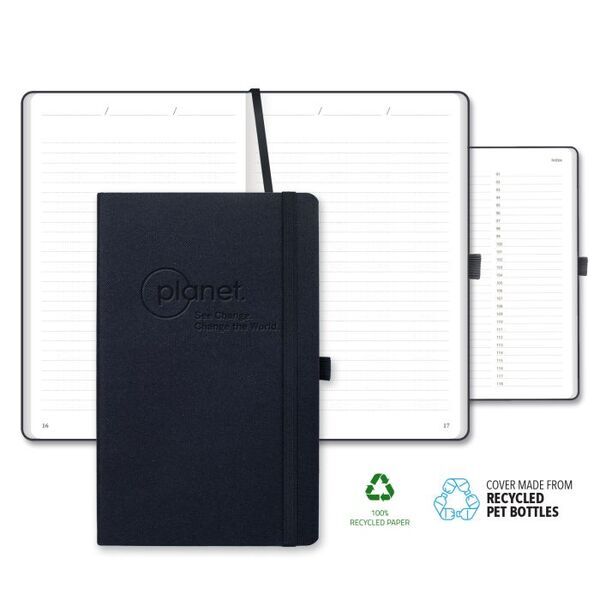 Oceano ECO rPET Medio White Recycled Pg Lined Journal