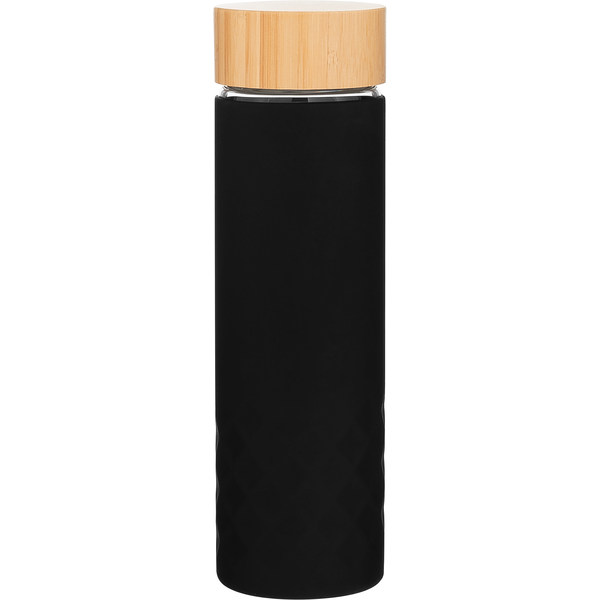 h2go Dawn Single Wall Glass Bottle w/ Silicone Sleeve, 18oz.