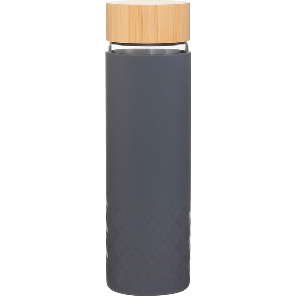 h2go Dawn Single Wall Glass Bottle w/ Silicone Sleeve, 18oz.