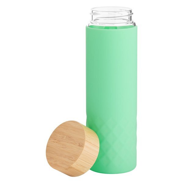 h2go Dawn Single Wall Glass Bottle w/ Silicone Sleeve, 18oz.