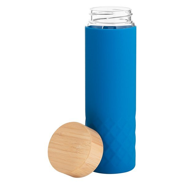 h2go Dawn Single Wall Glass Bottle w/ Silicone Sleeve, 18oz.