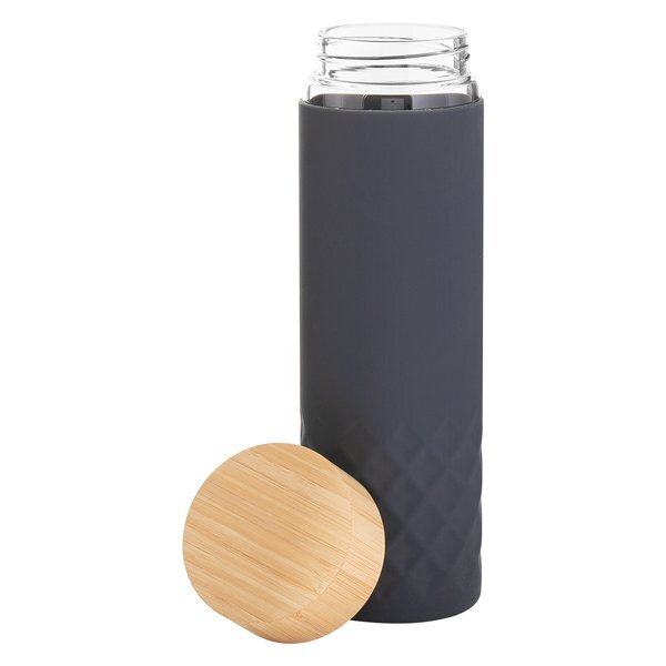 h2go Dawn Single Wall Glass Bottle w/ Silicone Sleeve, 18oz.