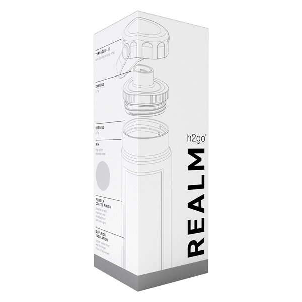 h2go Realm Double Wall Stainless Bottle, 25oz.