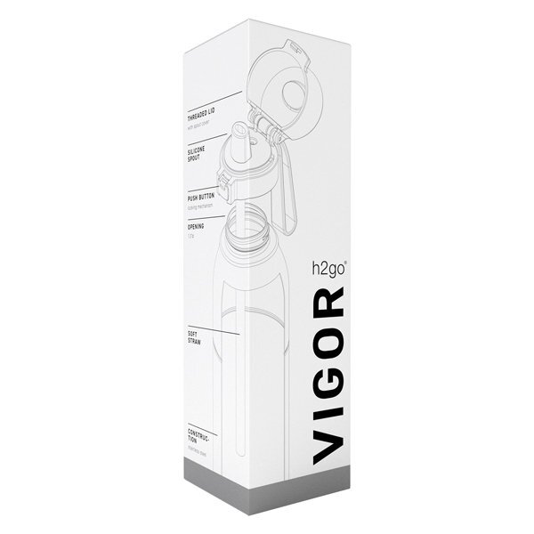 h2g0 Vigor Single Wall Stainless Bottle, 25oz.
