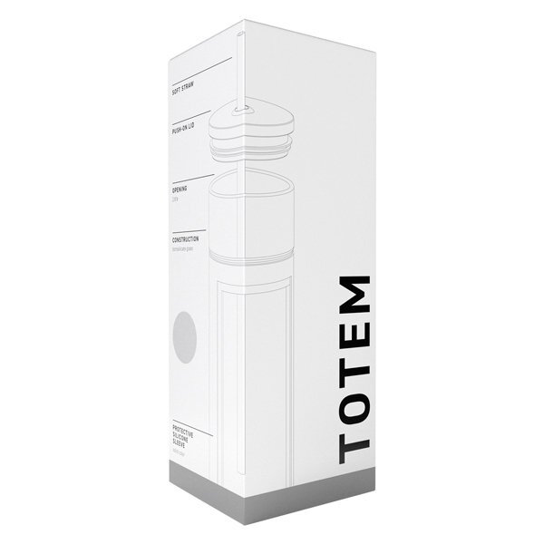 Totem Single Wall Glass Tumbler w/ Straw, 25oz.