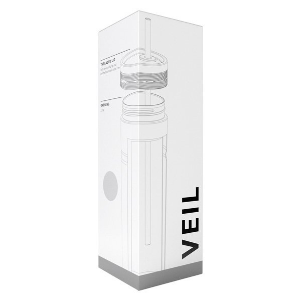 Veil Double Wall Stainless Tumbler w/ Straw, 20oz.
