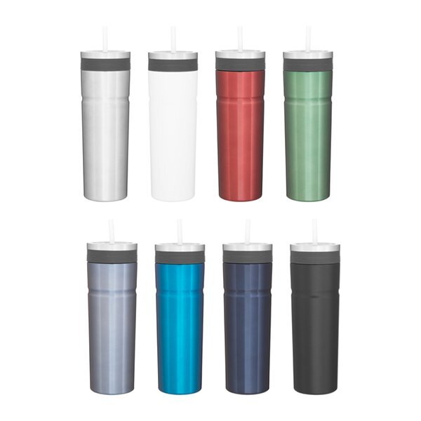 Veil Double Wall Stainless Tumbler w/ Straw, 20oz.
