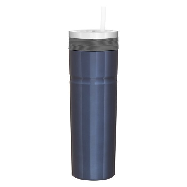 Veil Double Wall Stainless Tumbler w/ Straw, 20oz.