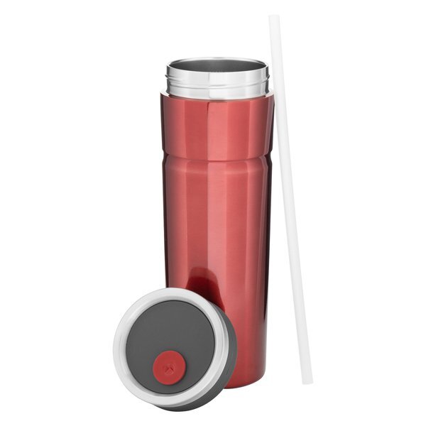 Veil Double Wall Stainless Tumbler w/ Straw, 20oz.