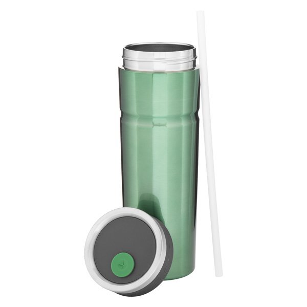 Veil Double Wall Stainless Tumbler w/ Straw, 20oz.