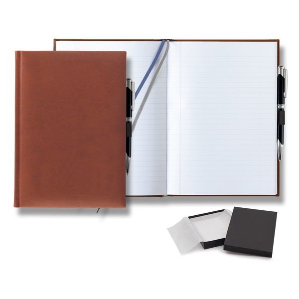 Tucson Grande White Pg Lined w/Pen, Loop & Gift Box