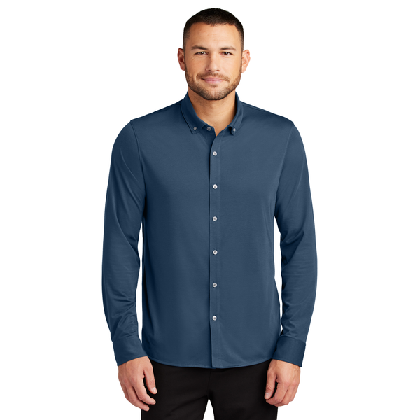 MERCER+METTLE™ Stretch Poly/Spandex Jersey Long Sleeve Men's Shirt