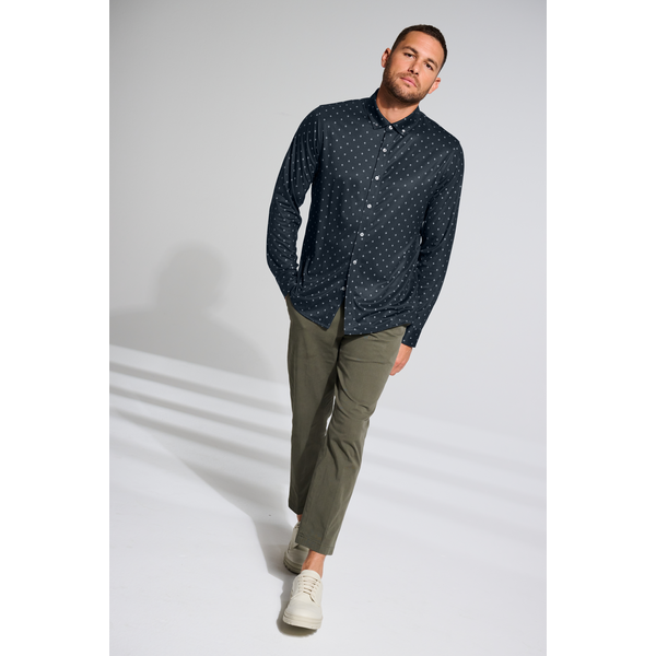 MERCER+METTLE™ Stretch Poly/Spandex Jersey Long Sleeve Men's Shirt