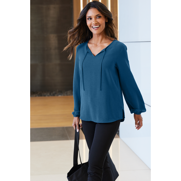 Port Authority® Textured Crepe Ladies' Blouse