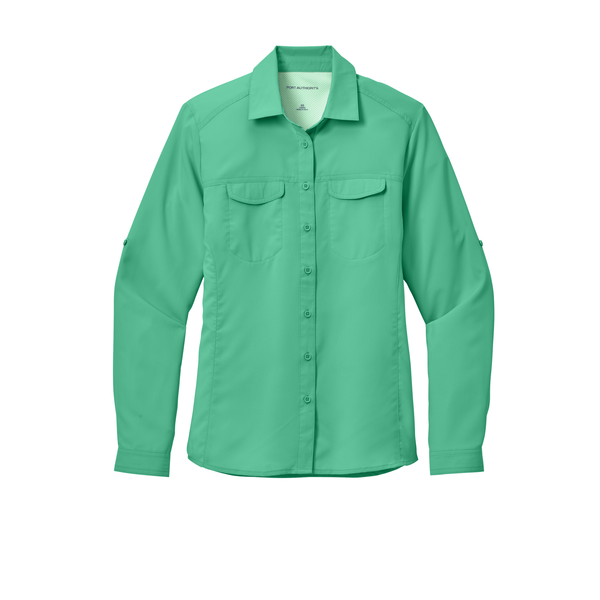 Port Authority® Long Sleeve Polyester Poplin UV Daybreak Ladies' Shirt