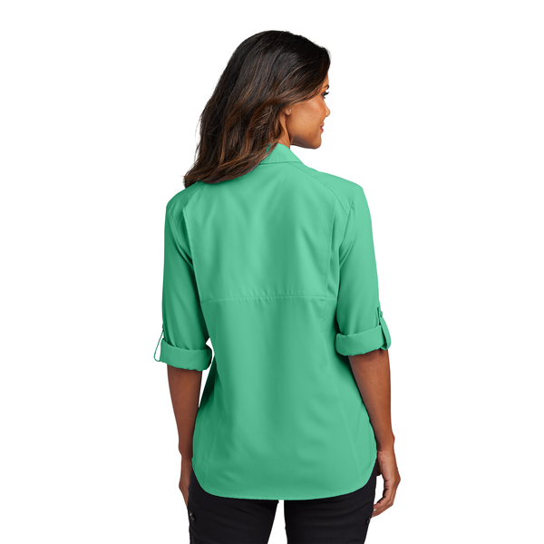 Port Authority® Long Sleeve Polyester Poplin UV Daybreak Ladies' Shirt