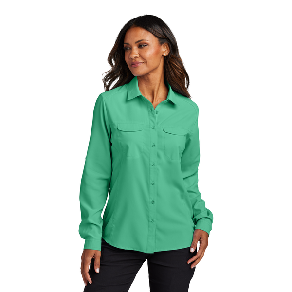 Port Authority® Long Sleeve Polyester Poplin UV Daybreak Ladies' Shirt