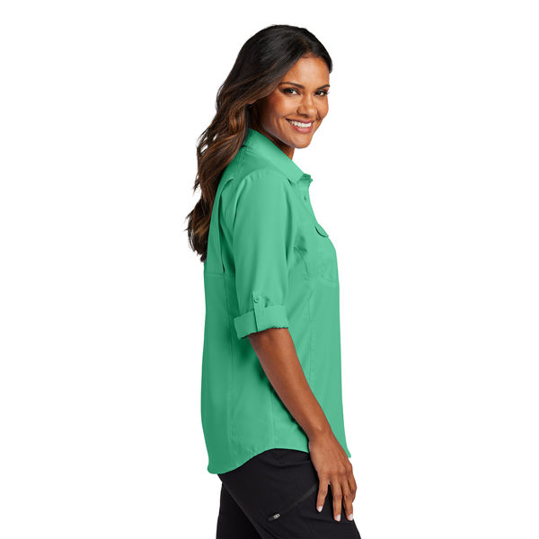 Port Authority® Long Sleeve Polyester Poplin UV Daybreak Ladies' Shirt