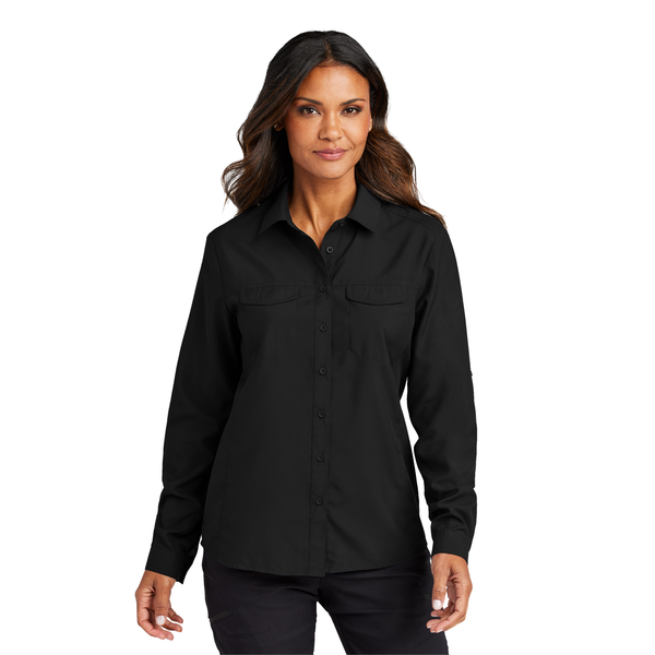 Port Authority® Long Sleeve Polyester Poplin UV Daybreak Ladies' Shirt