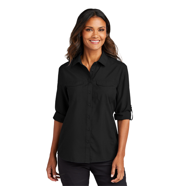 Port Authority® Long Sleeve Polyester Poplin UV Daybreak Ladies' Shirt