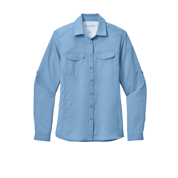 Port Authority® Long Sleeve Polyester Poplin UV Daybreak Ladies' Shirt