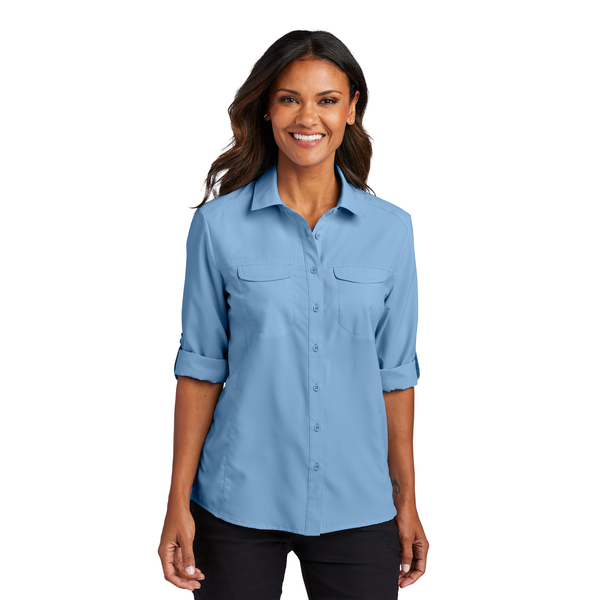 Port Authority® Long Sleeve Polyester Poplin UV Daybreak Ladies' Shirt