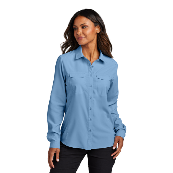 Port Authority® Long Sleeve Polyester Poplin UV Daybreak Ladies' Shirt