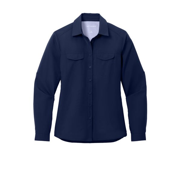 Port Authority® Long Sleeve Polyester Poplin UV Daybreak Ladies' Shirt